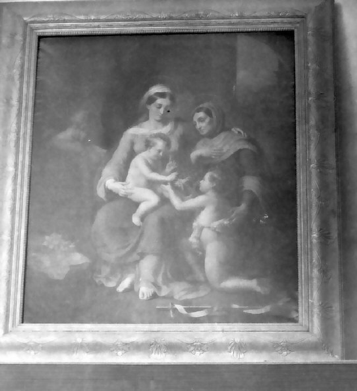Sacra Famiglia con San Giovannino e Sant'Elisabetta (dipinto, opera isolata) - ambito napoletano (inizio sec. XIX)