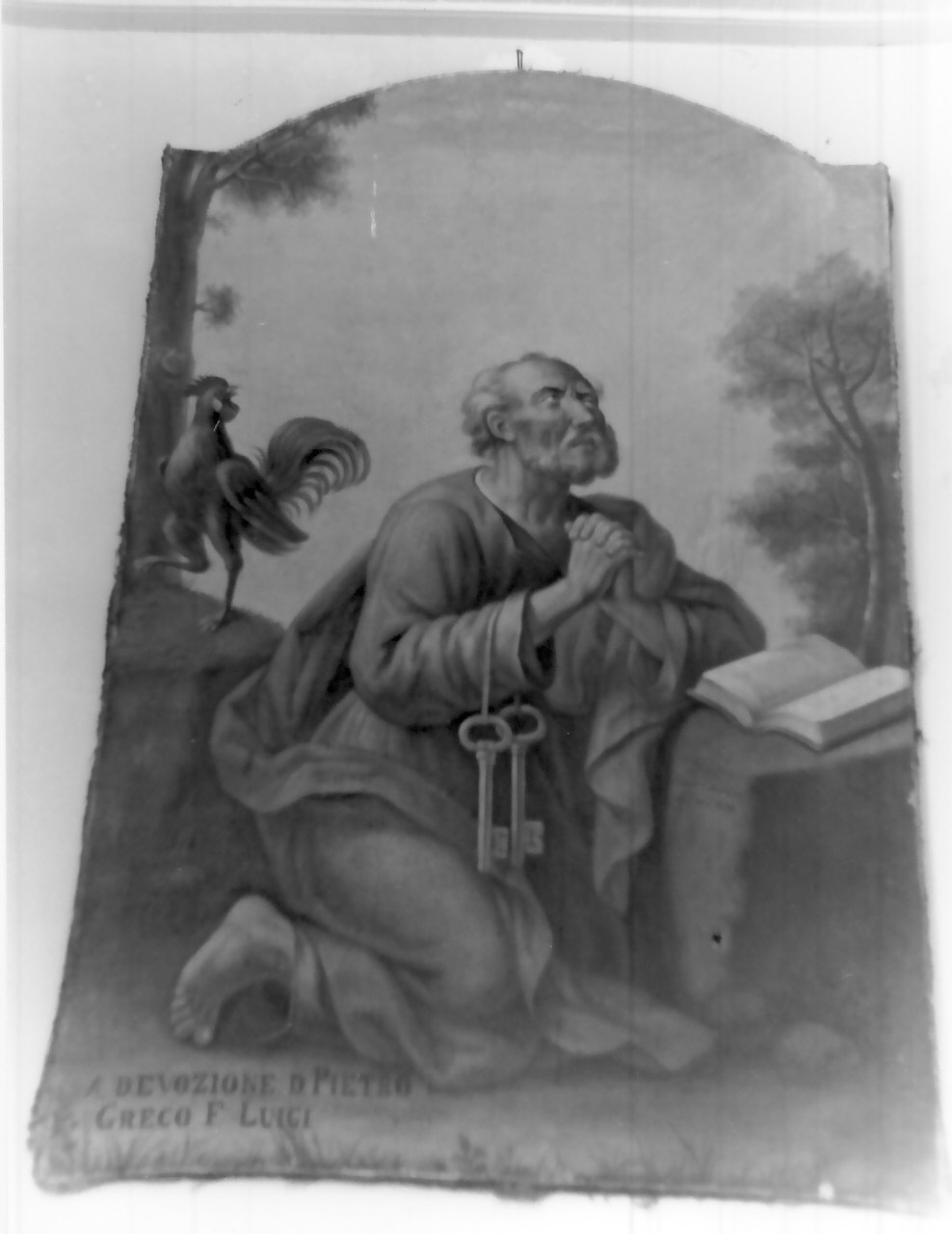 San Pietro (dipinto, opera isolata) di Santoro Giovanni Battista (sec. XIX)