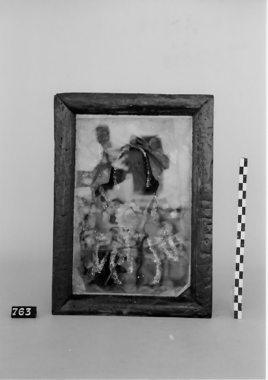San Francesco di Paola (scarabattolo, oggetti devozionali) - manifattura (sec. XIX)
