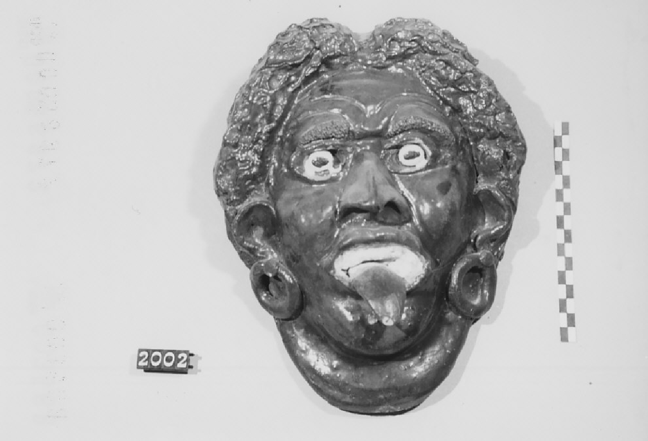 Volto di saraceno (maschera, ceramica) - produzione di Seminara (sec. XX seconda metà)