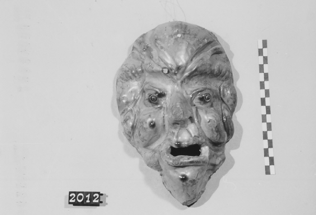 Volto grottesco (maschera, ceramica) - produzione di Seminara (sec. XX seconda metà)