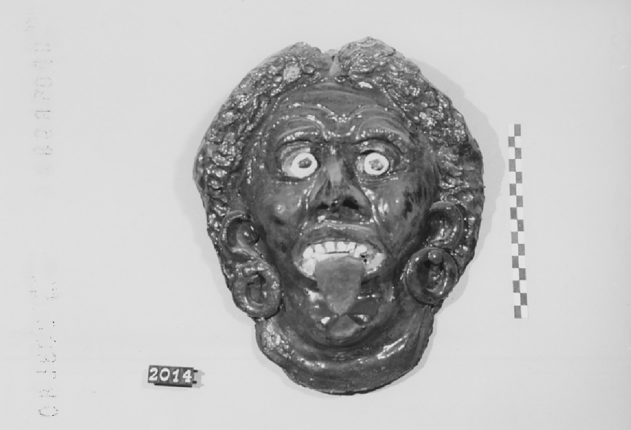 Volto di saraceno (maschera, ceramica) - produzione di Seminara (sec. XX seconda metà)