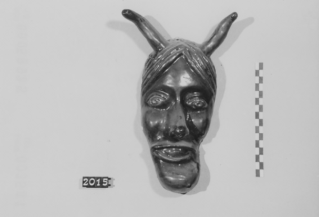 Volto diabolico (maschera, ceramica) - produzione di Seminara (sec. XX seconda metà)