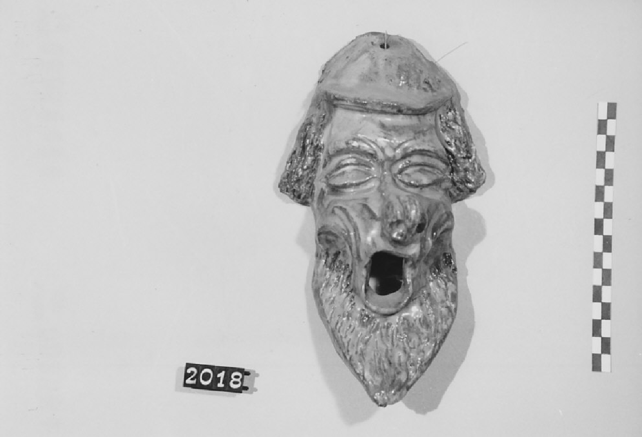 Volto diabolico (maschera, ceramica) - produzione di Seminara (1964)