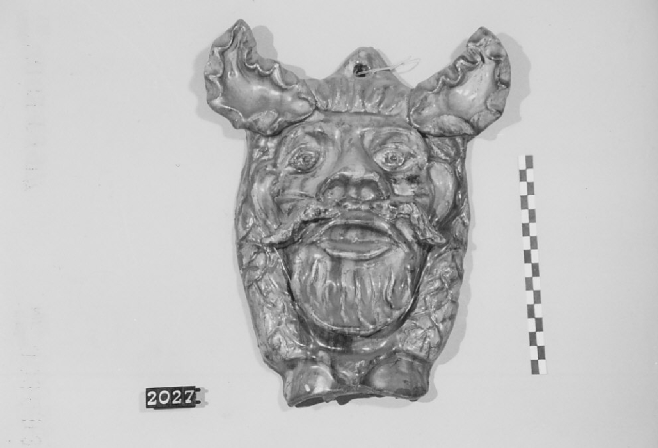 Volto mostruoso (maschera, ceramica) - produzione di Seminara (sec. XX seconda metà)