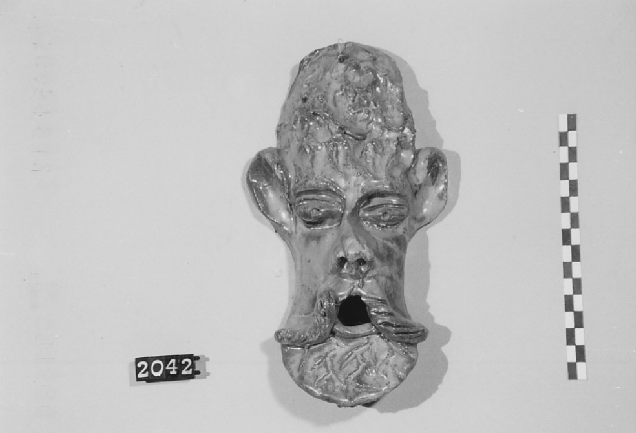 Volto diabolico (maschera, ceramica) - produzione di Seminara (sec. XX seconda metà)