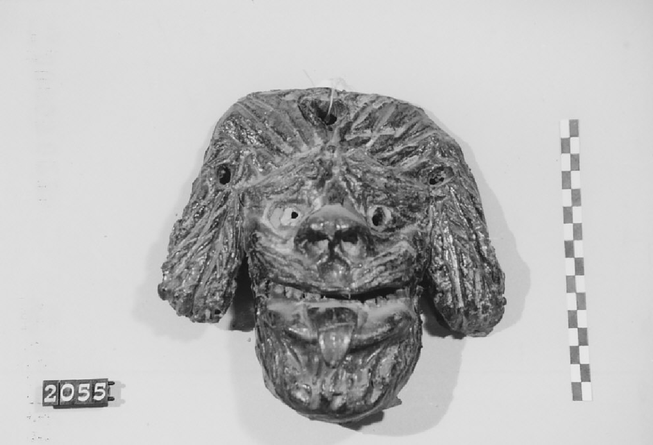 Faccia di cane (maschera, ceramica) - produzione di Seminara (sec. XX seconda metà)