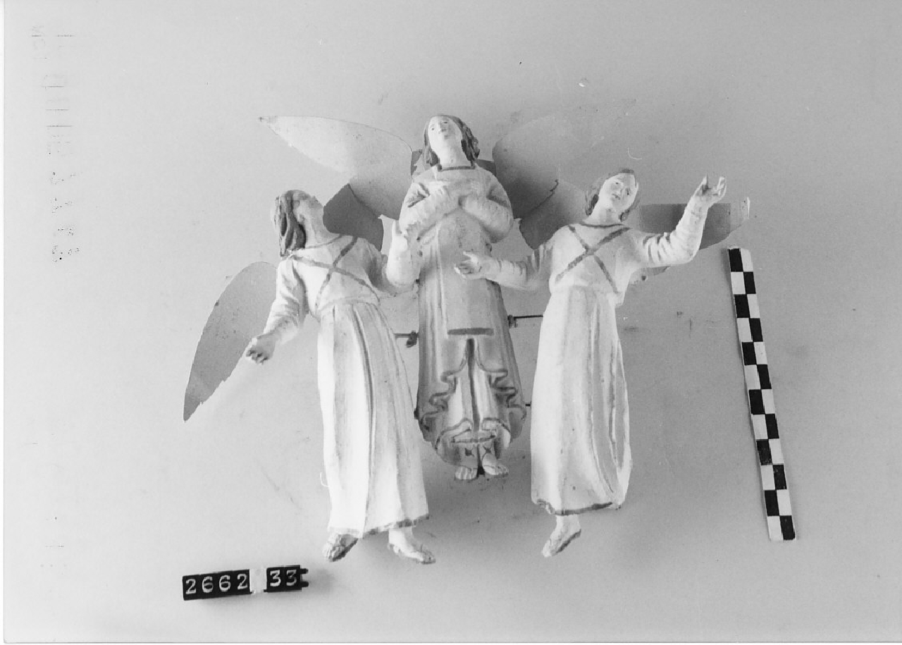 Trio di Angeli (statuetta da presepe, religiosità popolare) - ambito calabrese (1915 ca)