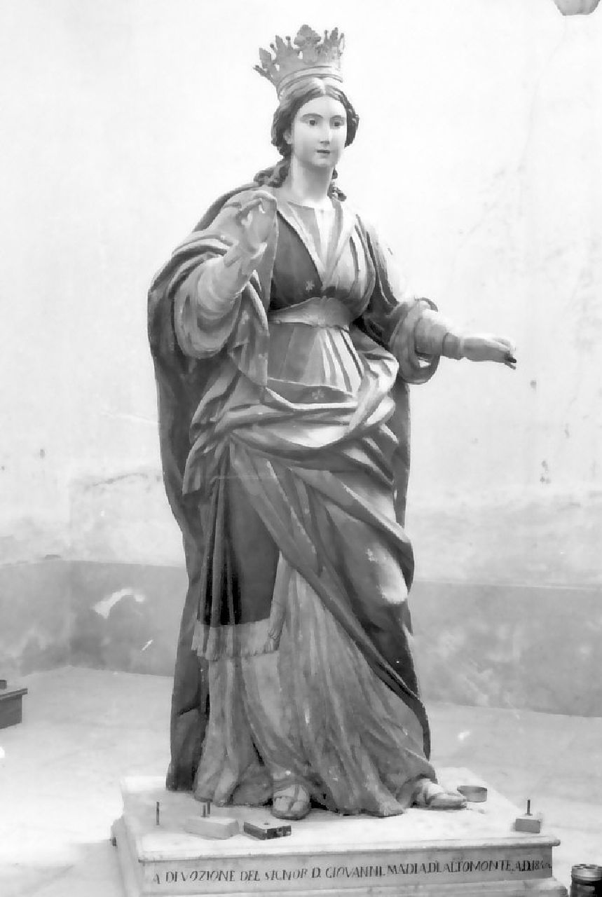 Madonna in Maestà (statua, opera isolata) - bottega calabrese (sec. XVIII)