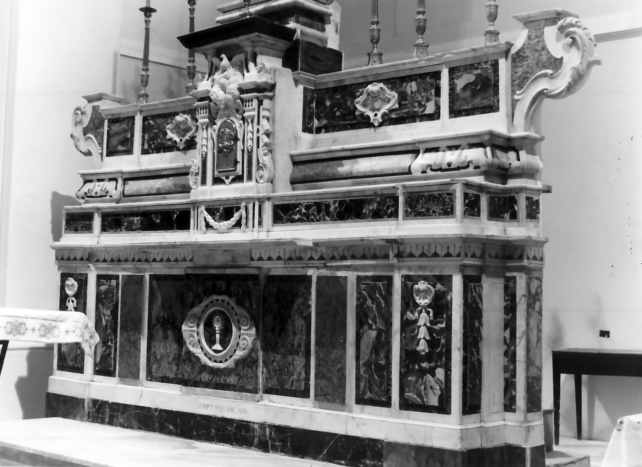 altare maggiore, opera isolata - bottega Italia meridionale (sec. XIX)