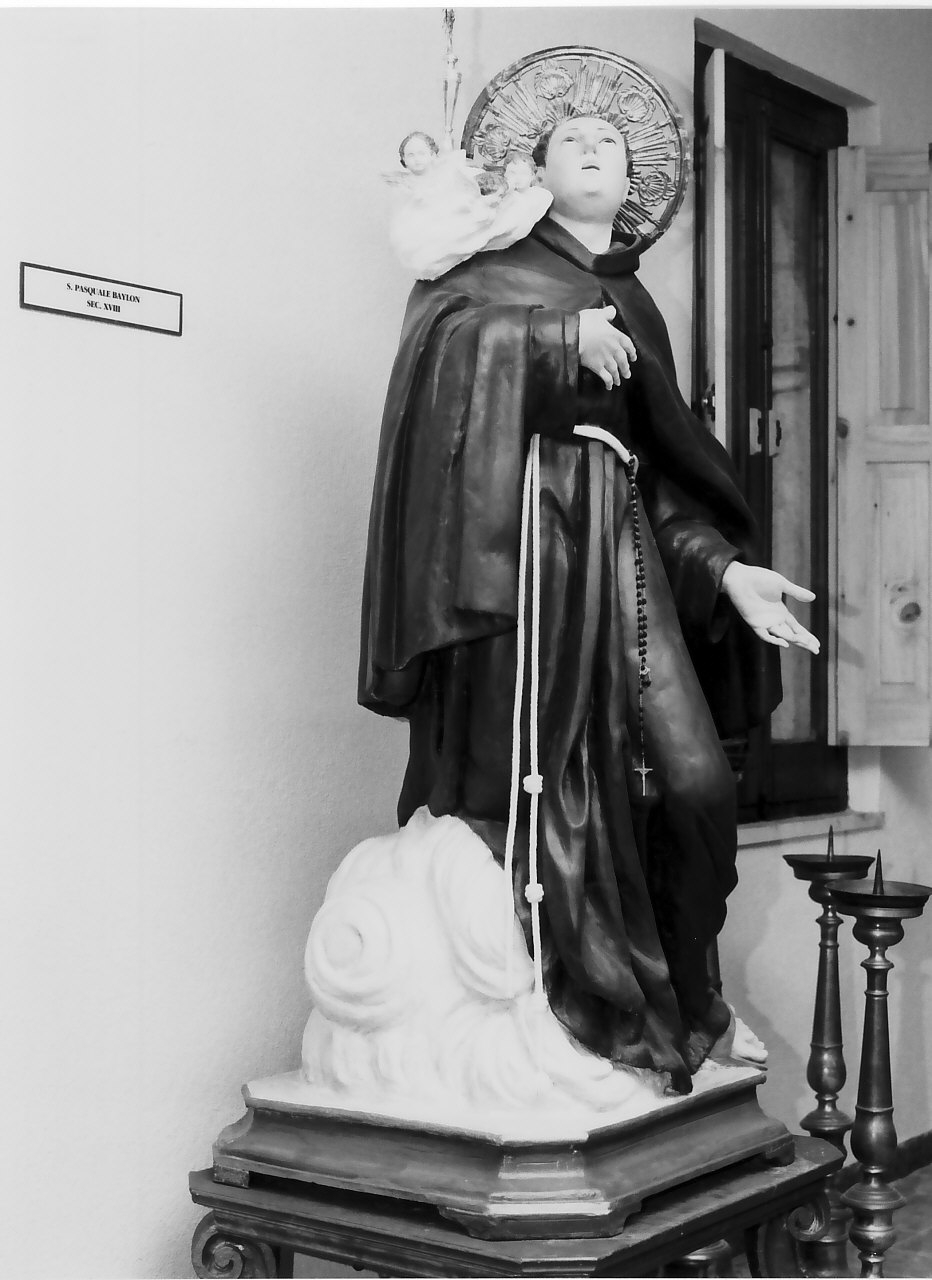 San Pasquale Baylon (statua, opera isolata) - bottega Italia meridionale (prima metà sec. XIX)