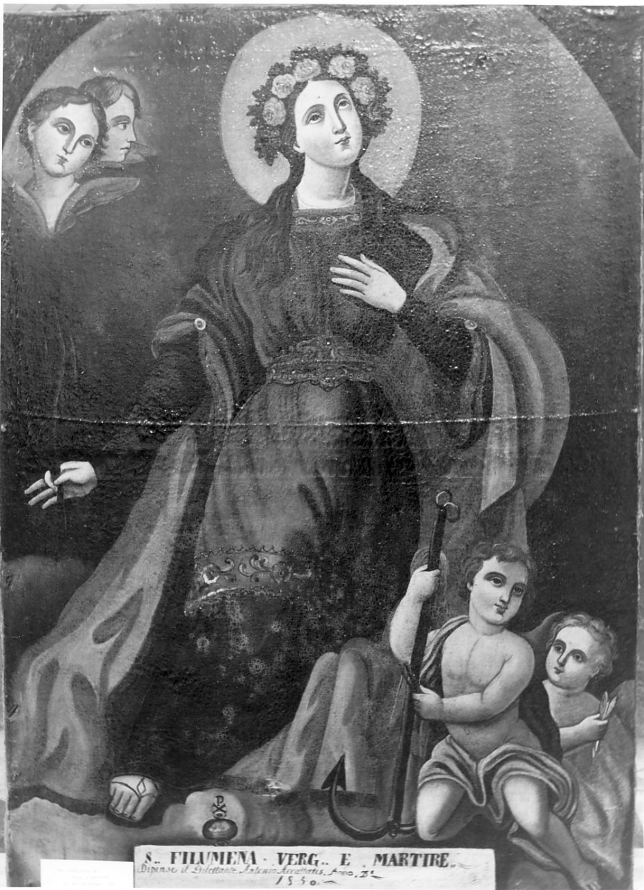 Santa Filomena (dipinto, opera isolata) di Accattatis Antonio (sec. XIX)