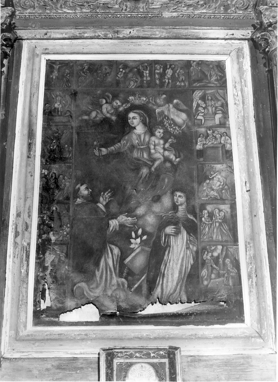 Madonna del Rosario (dipinto, opera isolata) - ambito calabrese (sec. XVIII)