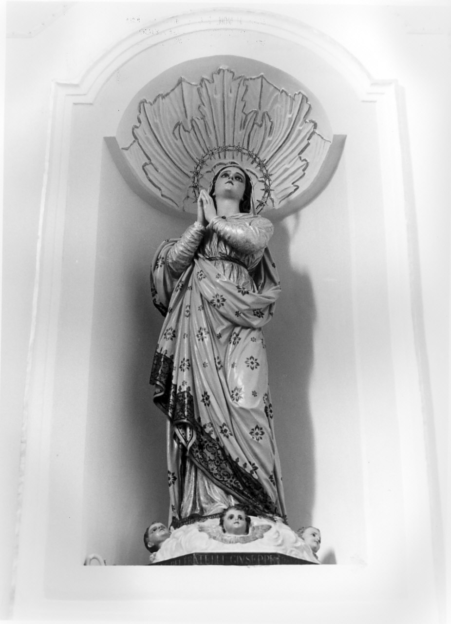 Madonna Assunta (scultura, opera isolata) - bottega calabrese (sec. XIX)