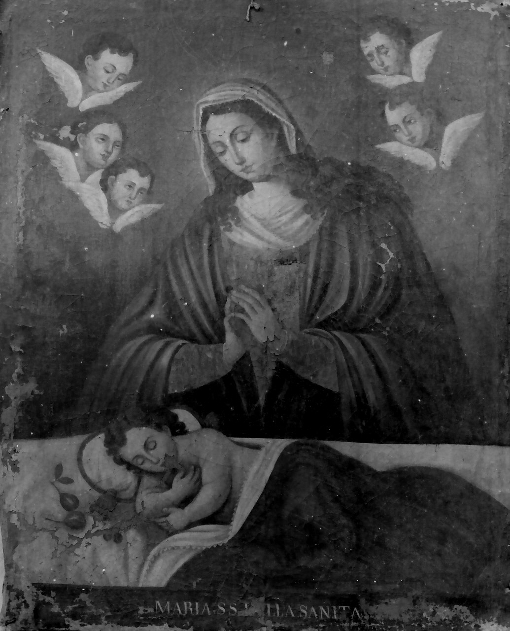 Madonna della Sanità, Madonna con Bambino (dipinto, opera isolata) - ambito Italia meridionale (sec. XIX)