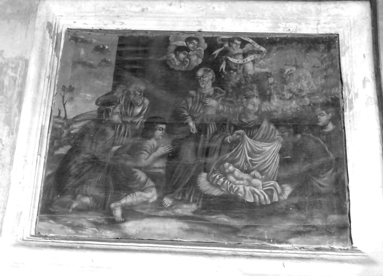 natività di Gesù (dipinto, elemento d'insieme) di Agazio Vincenzo (sec. XIX)