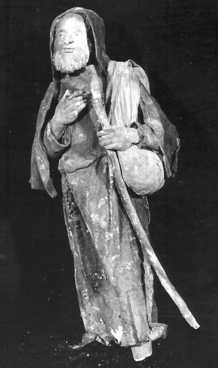 frate (statuetta di presepio, elemento d'insieme) - bottega calabrese (sec. XIX)