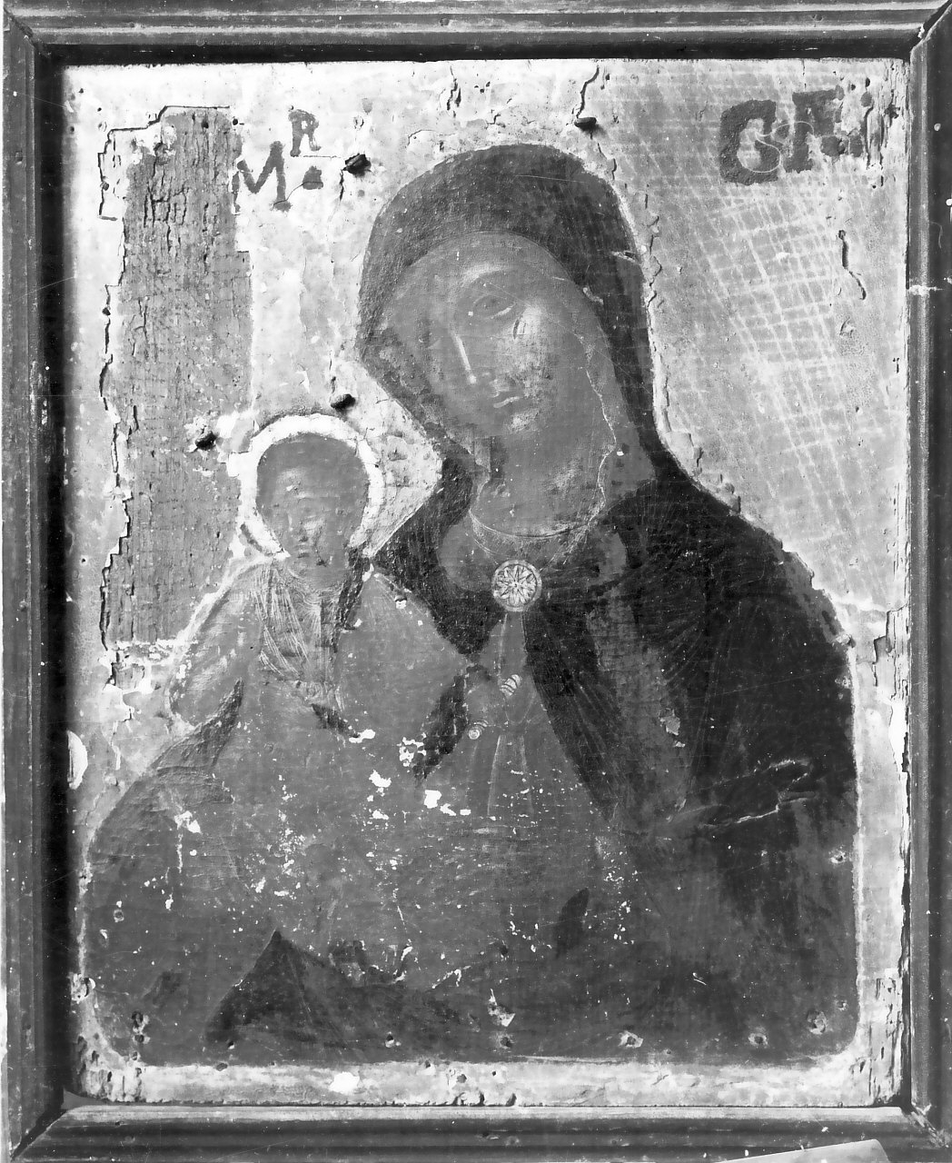 Madonna con Bambino (dipinto, opera isolata) - ambito Italia meridionale (sec. XV)