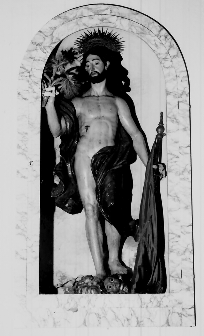 Cristo trionfa sul demonio (statua, opera isolata) - bottega Italia meridionale (sec. XIX)