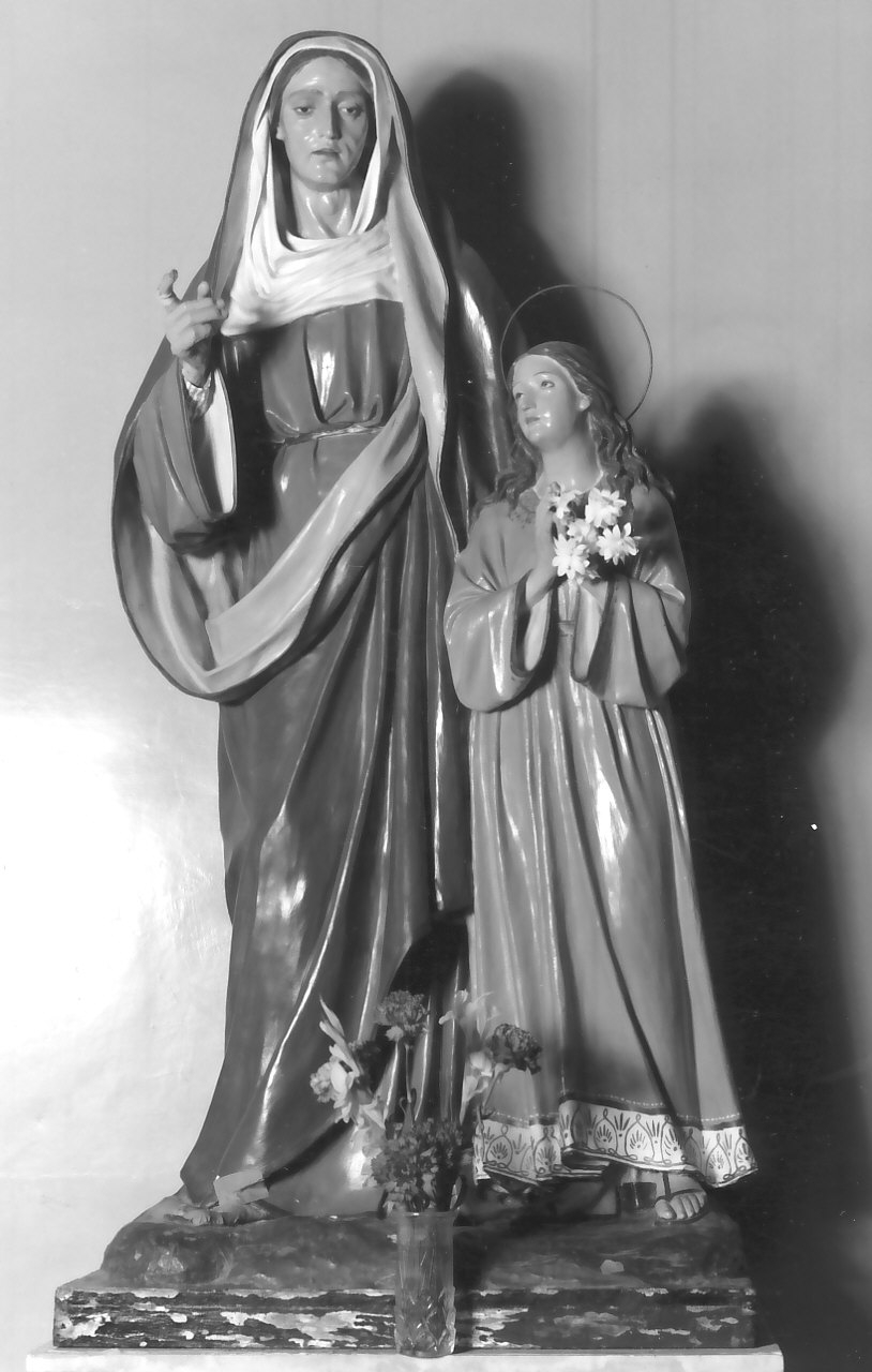 Maria Vergine bambina e Sant'Anna (statua, opera isolata) - bottega Italia meridionale (inizio sec. XX)