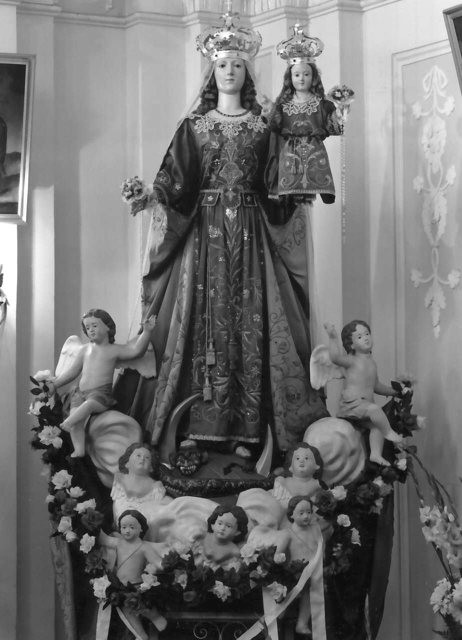 Madonna del Rosario (statua, opera isolata) - bottega calabrese, manifattura Italia meridionale (fine/inizio secc. XVIII/ XIX)