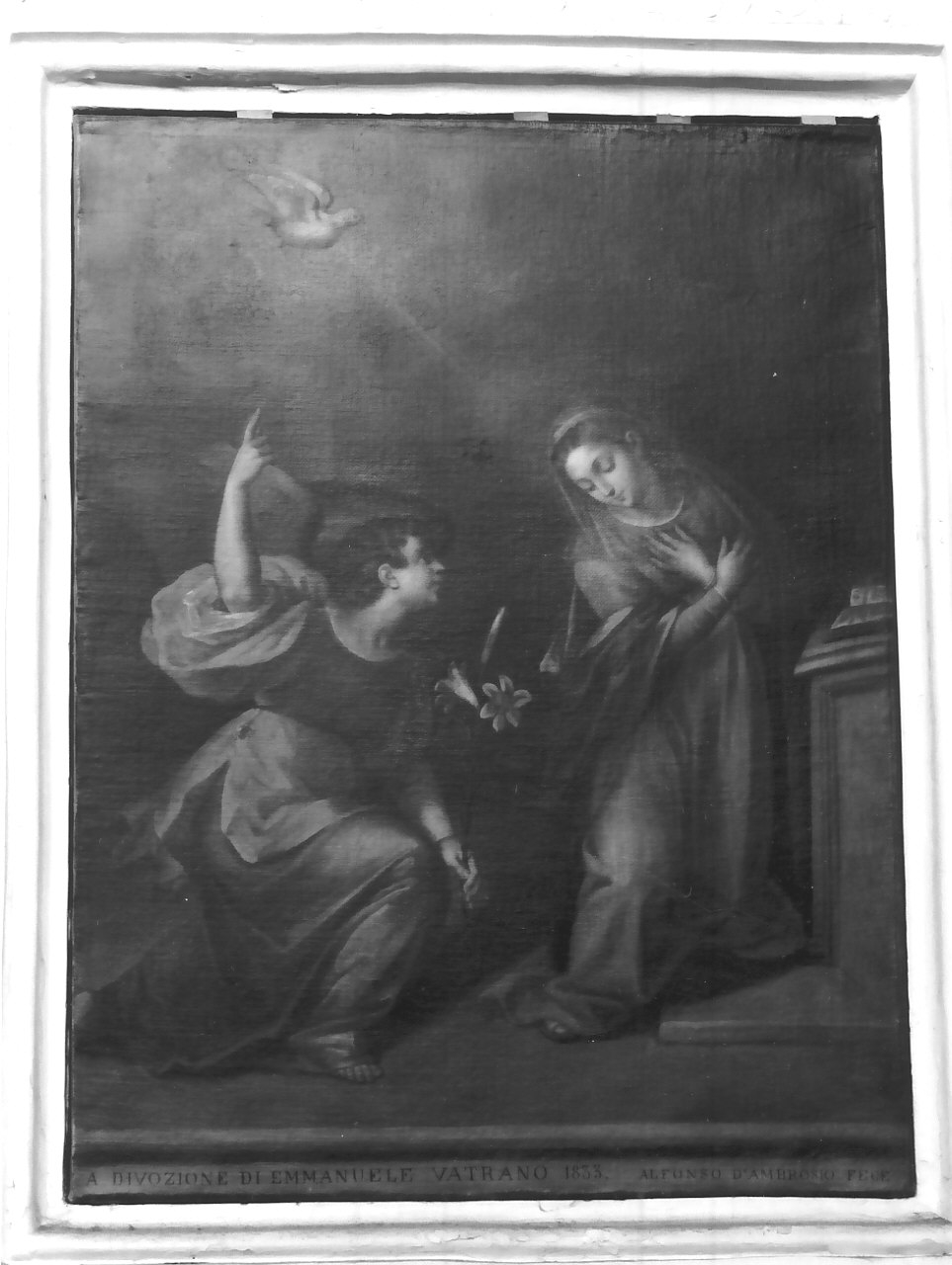 Annunciazione (dipinto, opera isolata) di D'Ambrogio Alfonso (sec. XIX)