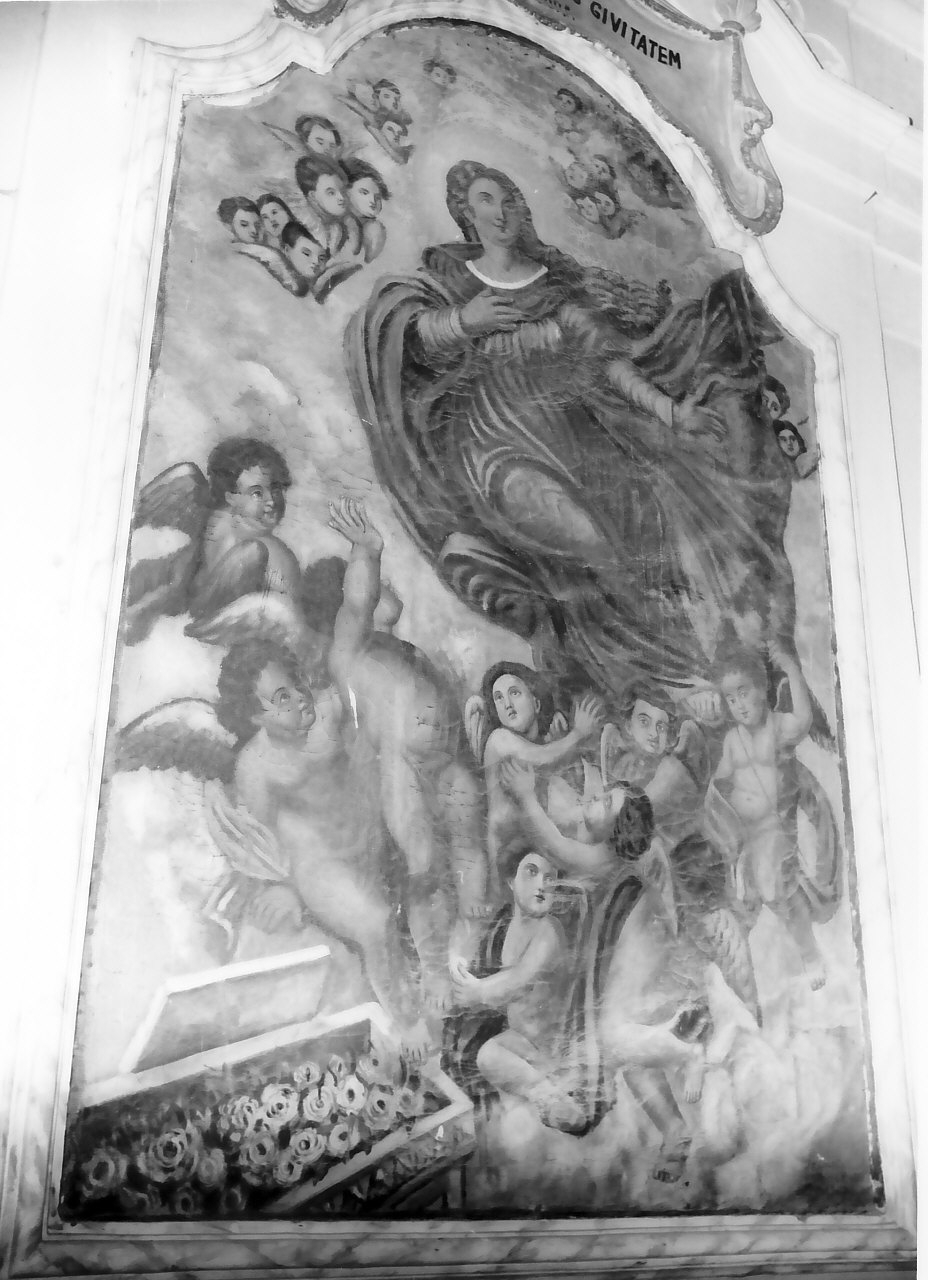Madonna Assunta con angeli (dipinto, opera isolata) - ambito Italia meridionale (sec. XVIII, sec. XIX)