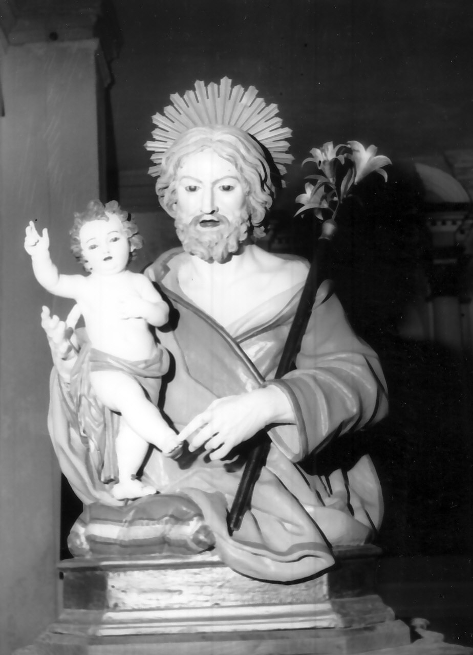 San Giuseppe e Gesù Bambino (busto, opera isolata) - bottega Italia meridionale (sec. XIX)