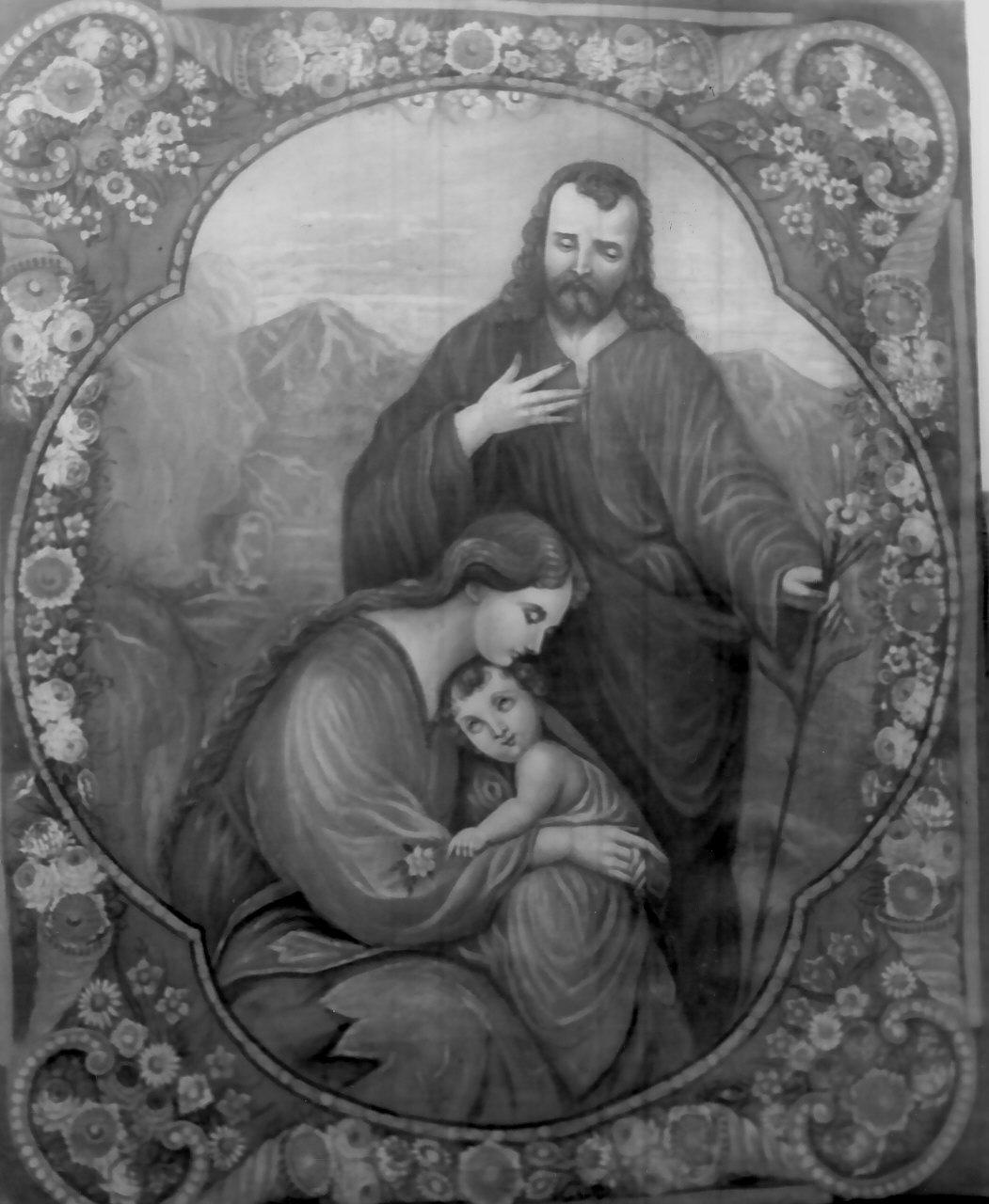 Sacra Famiglia (dipinto, opera isolata) - ambito Italia meridionale (fine/inizio secc. XIX/ XX)