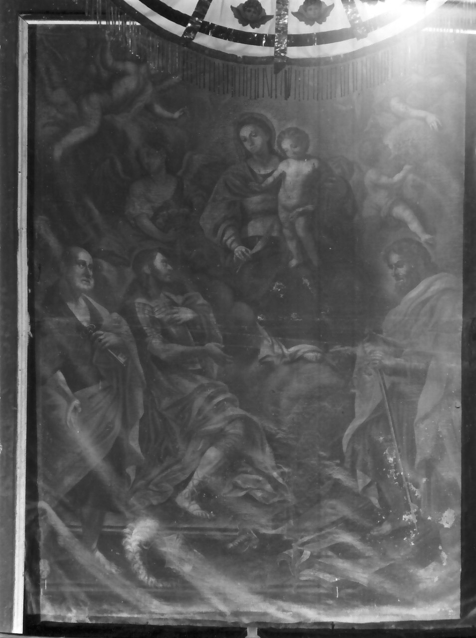 Madonna con Bambino e Santi (dipinto, elemento d'insieme) - ambito Italia meridionale (prima metà sec. XVII)