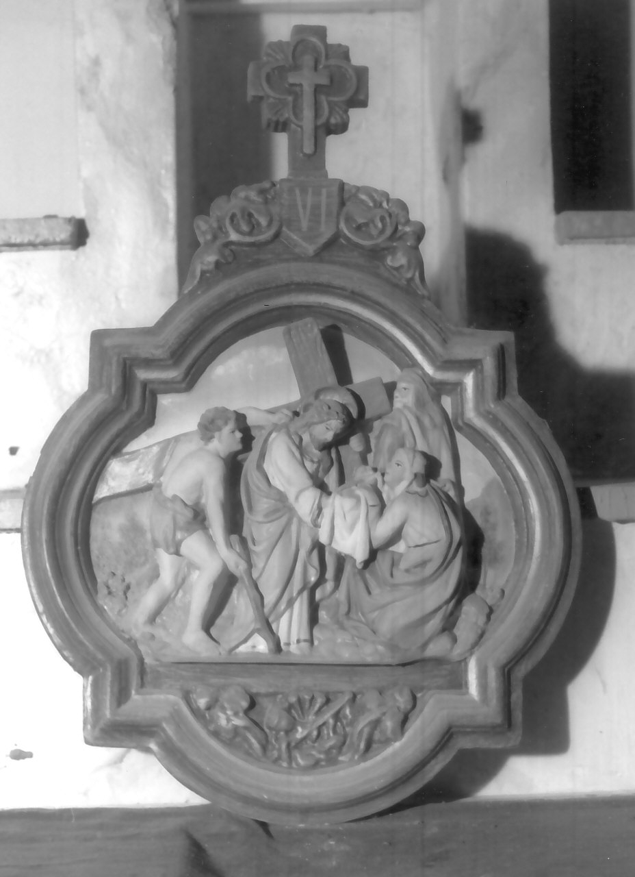 stazione VI: Gesù asciugato dalla Veronica (Via Crucis, ciclo) - bottega calabrese (inizio sec. XX)