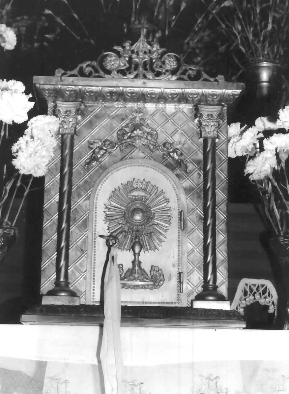 tabernacolo, elemento d'insieme - bottega Italia meridionale (fine/inizio secc. XIX/ XX)