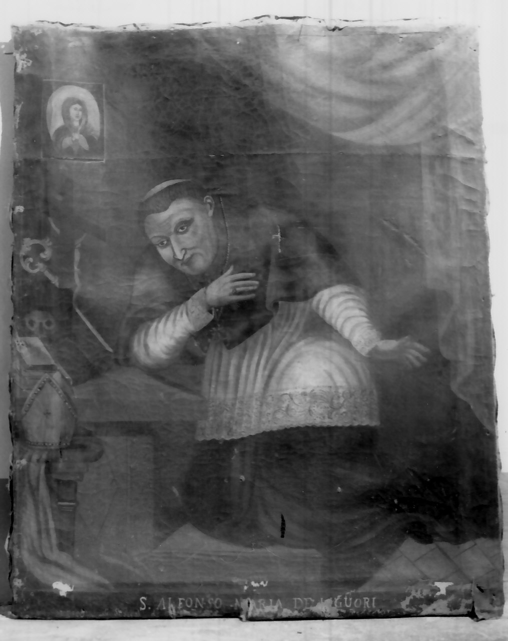 Sant' Alfonso Maria de Liguori (dipinto, opera isolata) di Rossi F (sec. XIX)