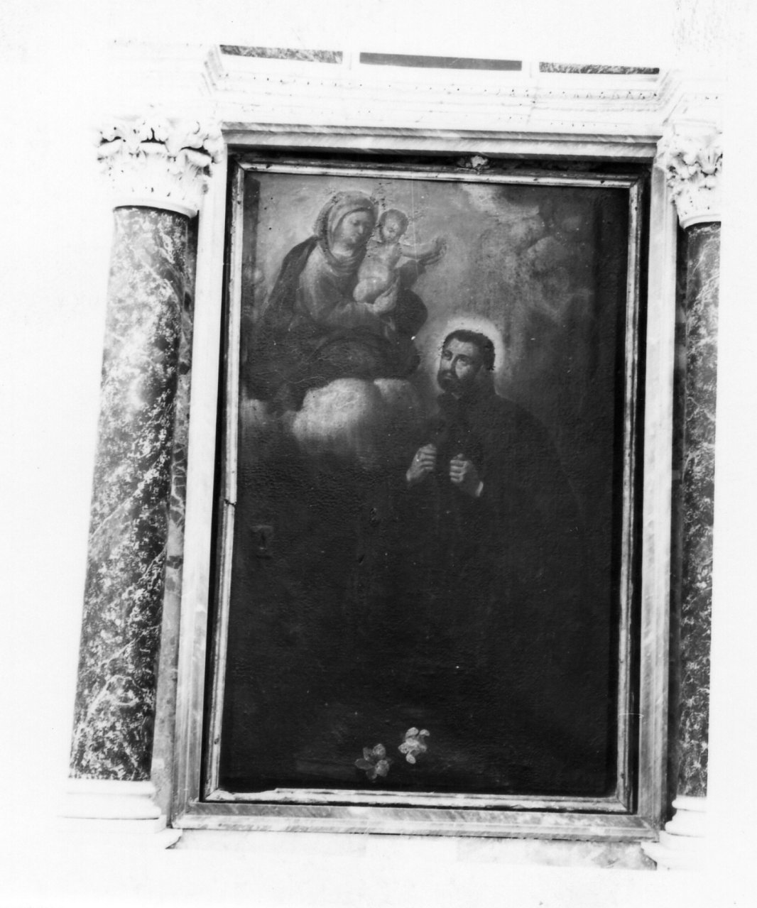 apparizione della Madonna con Bambino a Sant'Antonio da Padova (dipinto) - bottega napoletana (seconda metà sec. XVII)