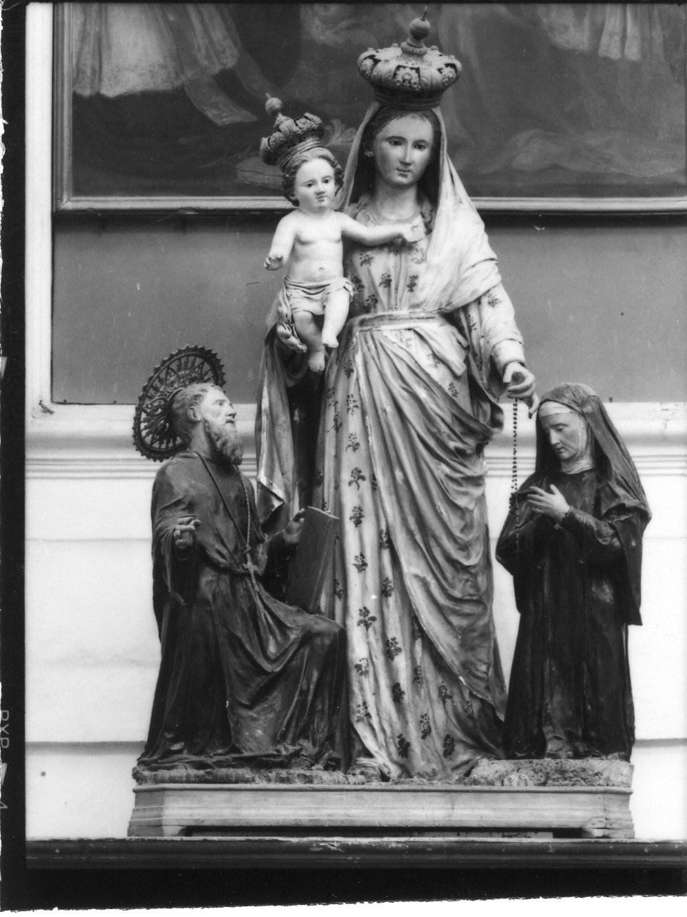 Madonna con Bambino tra Sant'Anna e San Gioacchino (gruppo scultoreo) - bottega napoletana (seconda metà sec. XVIII)