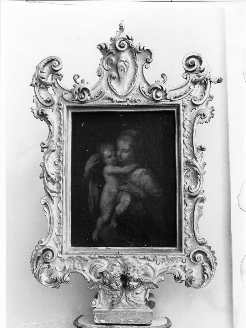Madonna con Bambino (cornice) - bottega napoletana (prima metà sec. XVIII)