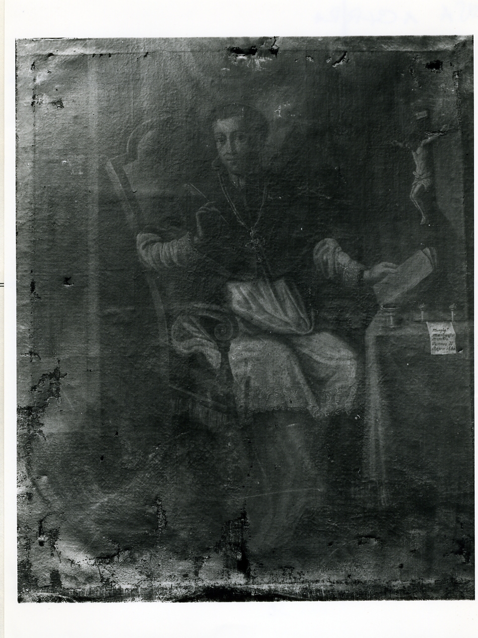 ritratto del vescovo Merotto Mansueto (dipinto) - ambito napoletano (seconda metà sec. XVII)