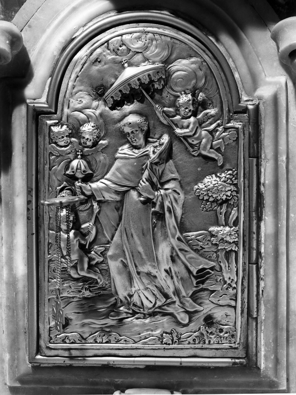 Sant'Antonio (sportello di tabernacolo) - bottega napoletana (metà sec. XVII)