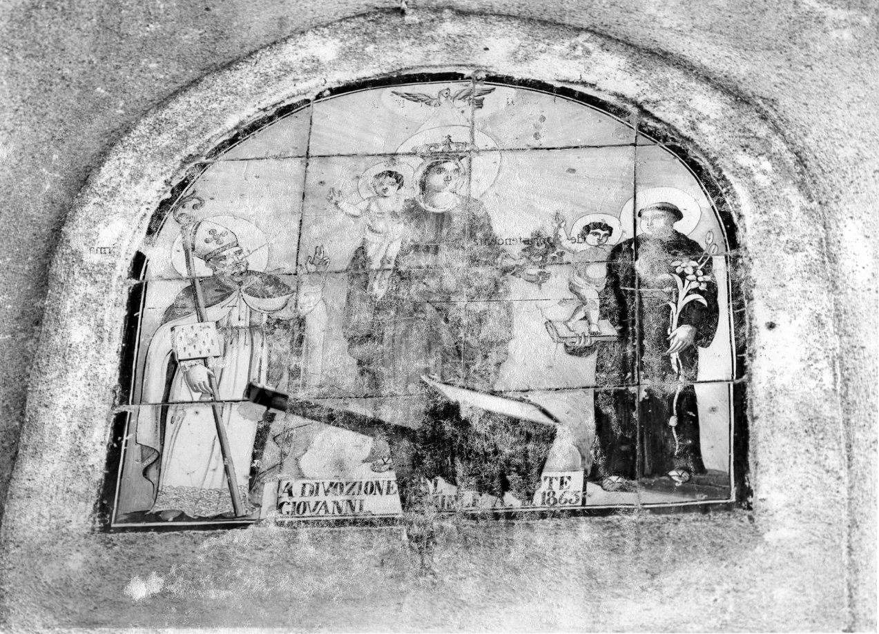 Madonna con Bambino e Santi (decorazione a smalto) - bottega napoletana (sec. XIX)