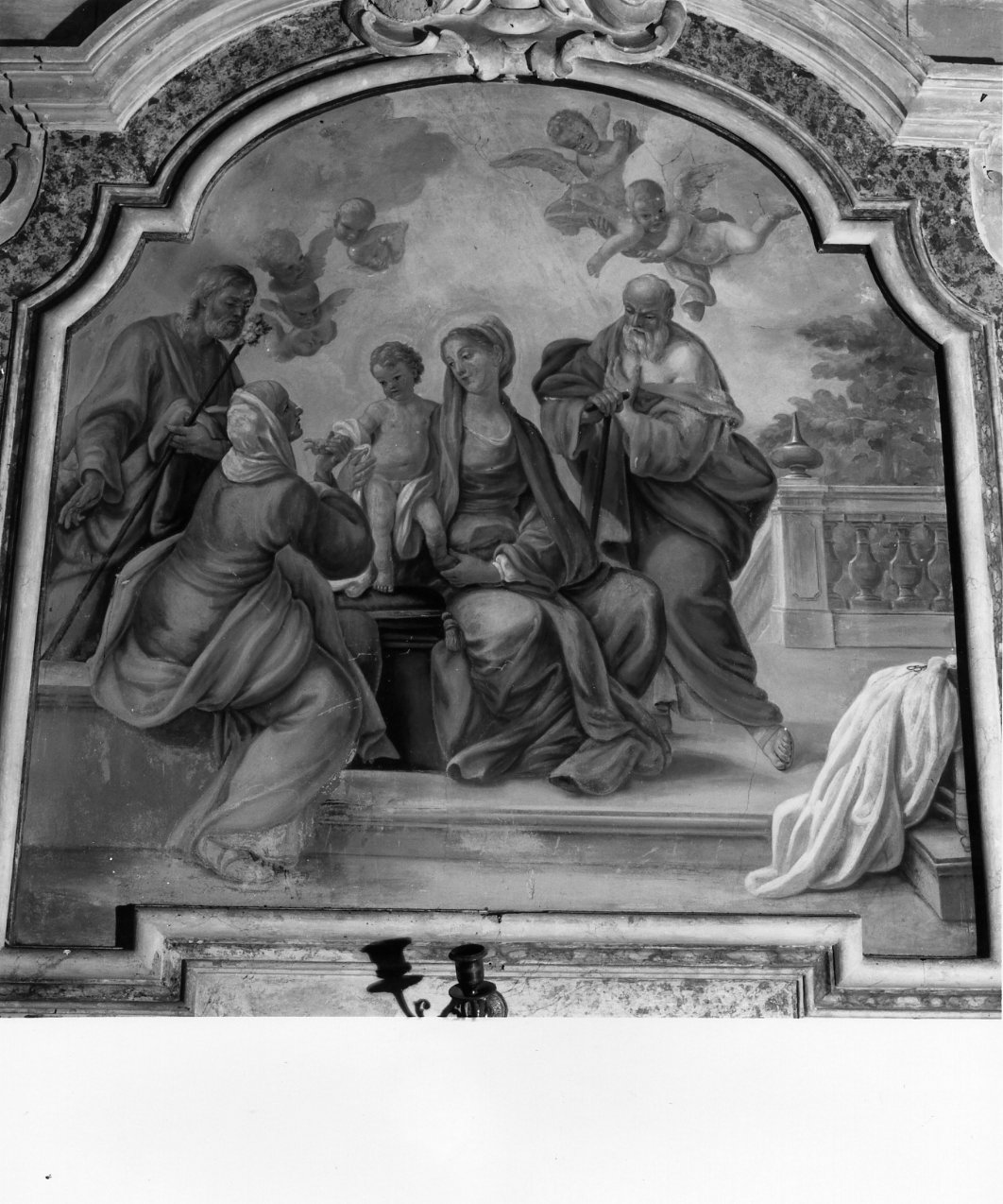 Sacra Famiglia con Sant'Anna e San Gioacchino (dipinto) - ambito campano (primo quarto sec. XIX)