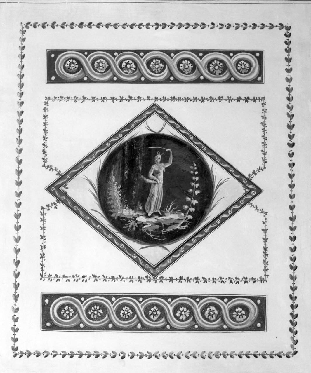 figura femminile (dipinto) - ambito napoletano (metà sec. XVIII)