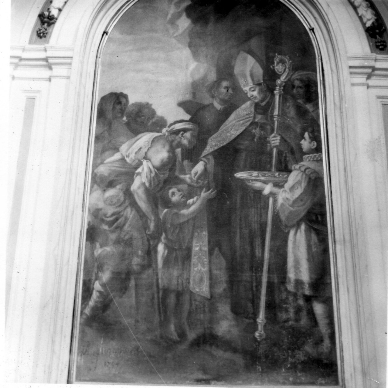 San Tommaso da Villanova (dipinto) di Mozzillo Angelo (sec. XVIII)