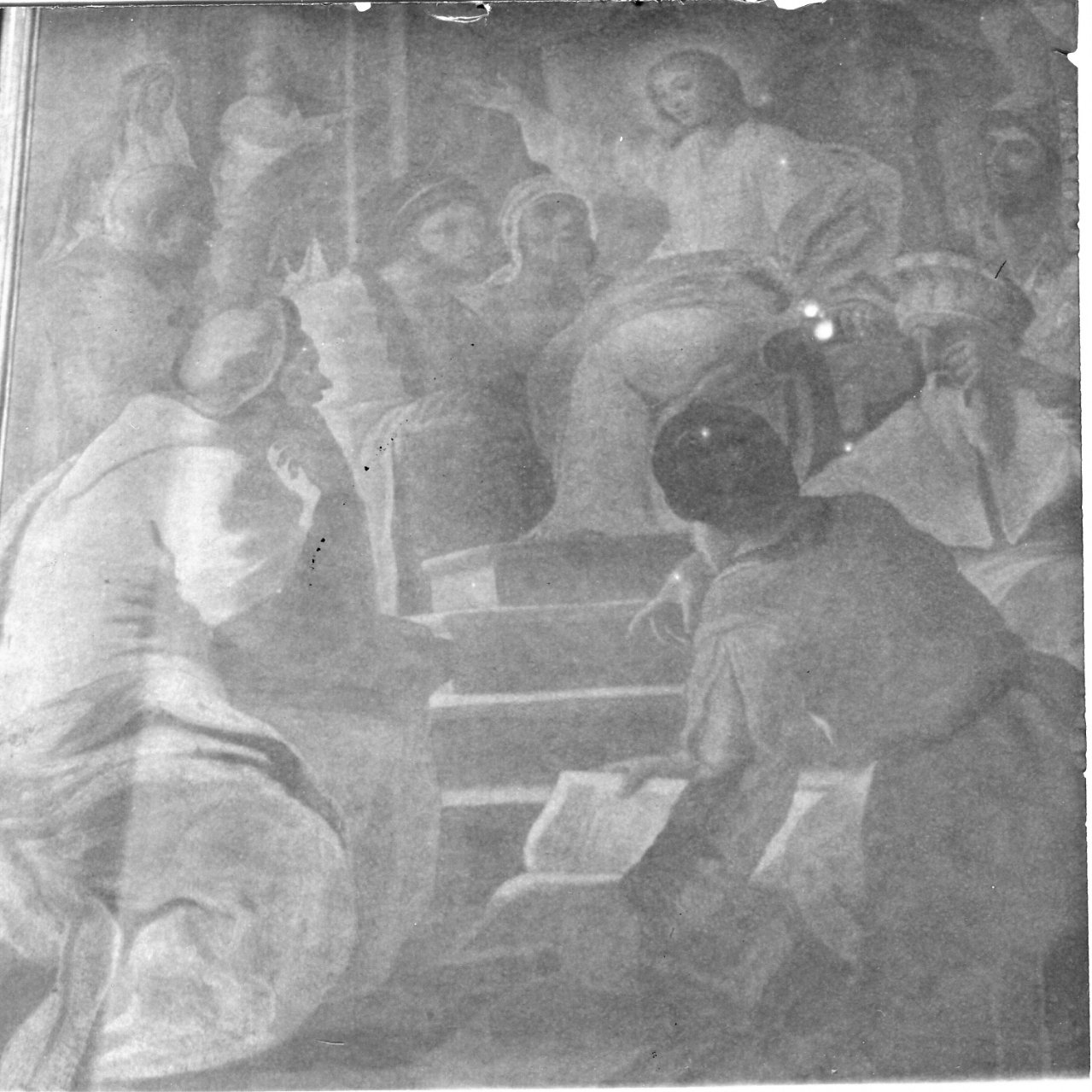 disputa di Gesù con i dottori nel tempio (dipinto) - ambito napoletano (sec. XVIII)