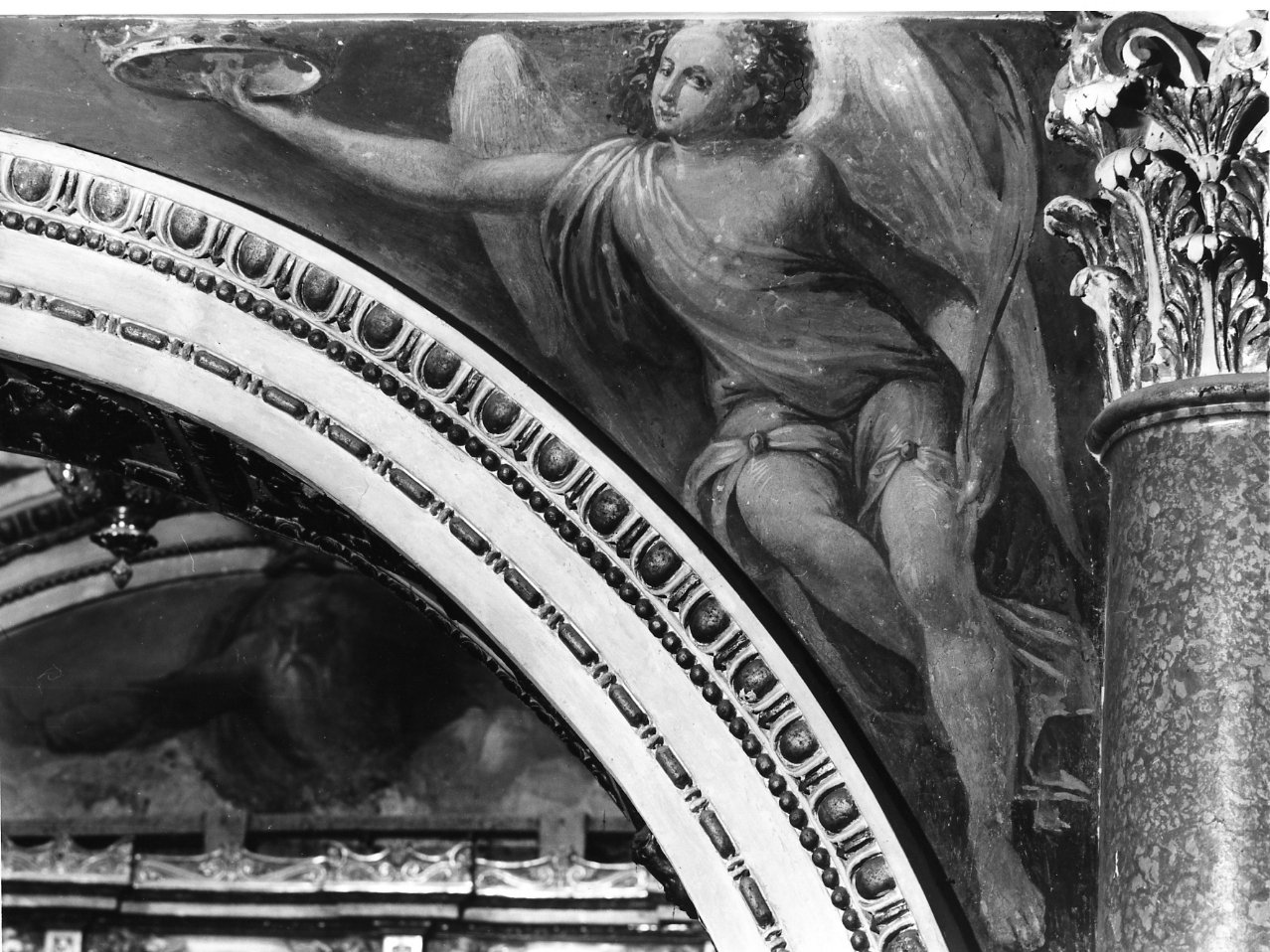 angelo reggicorona (dipinto) di Corenzio Belisario (bottega) (prima metà sec. XVII)