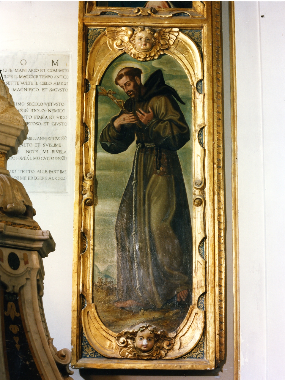 San Francesco d'Assisi (valva di dittico, elemento d'insieme) - ambito napoletano (terzo quarto sec. XVI)