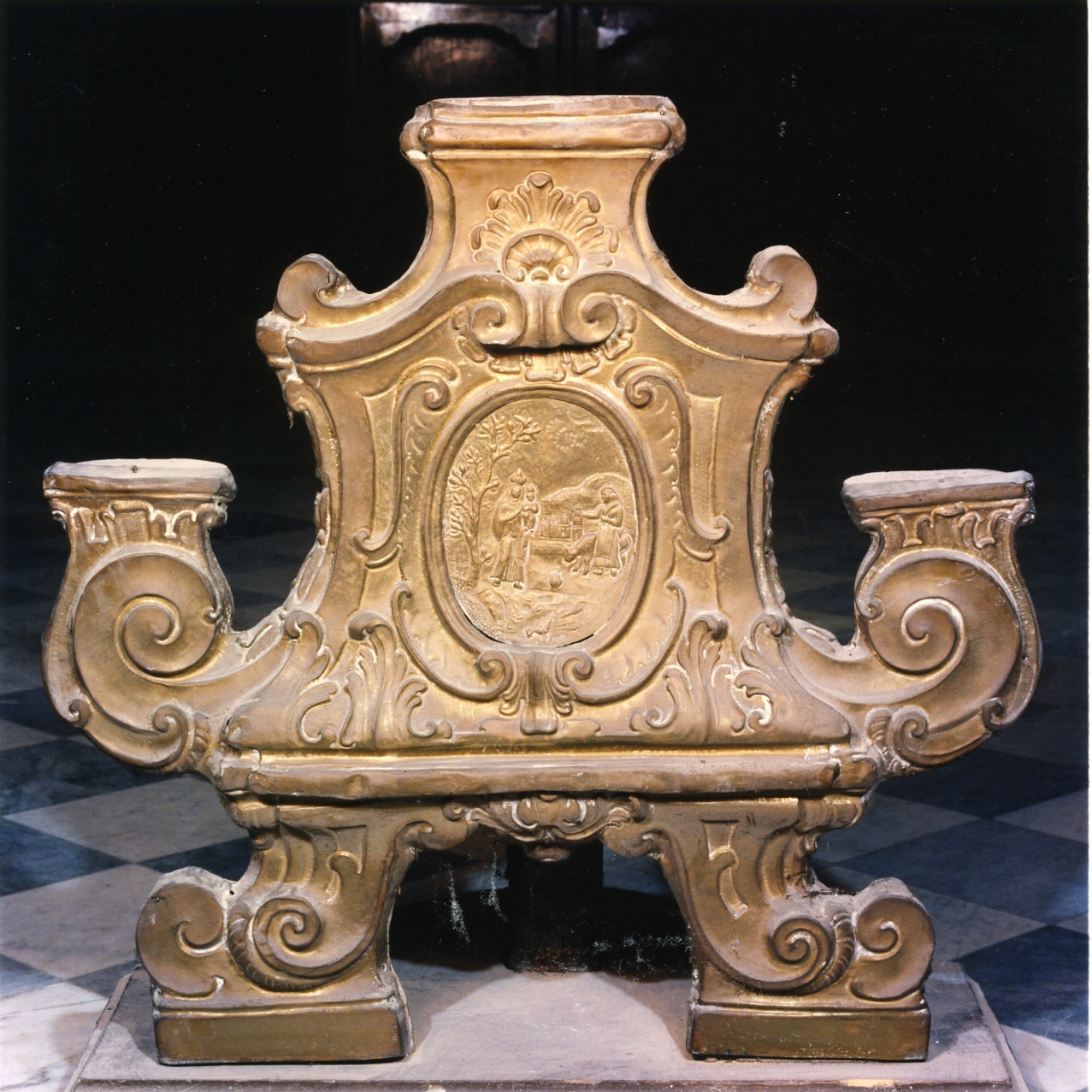 base per croce d'altare - bottega napoletana (seconda metà sec. XIX)