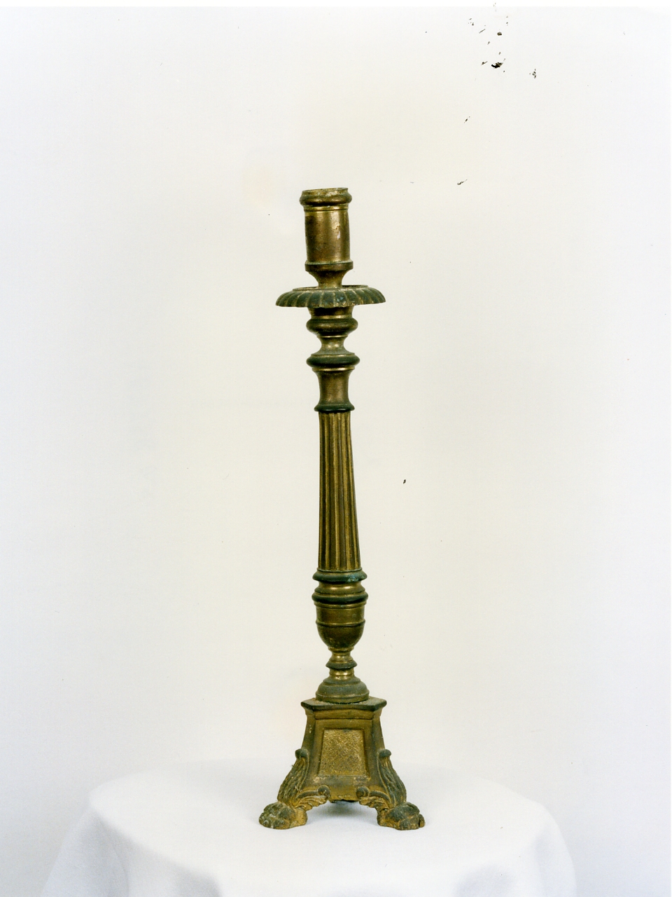 candeliere d'altare, serie - bottega napoletana (seconda metà sec. XVIII)