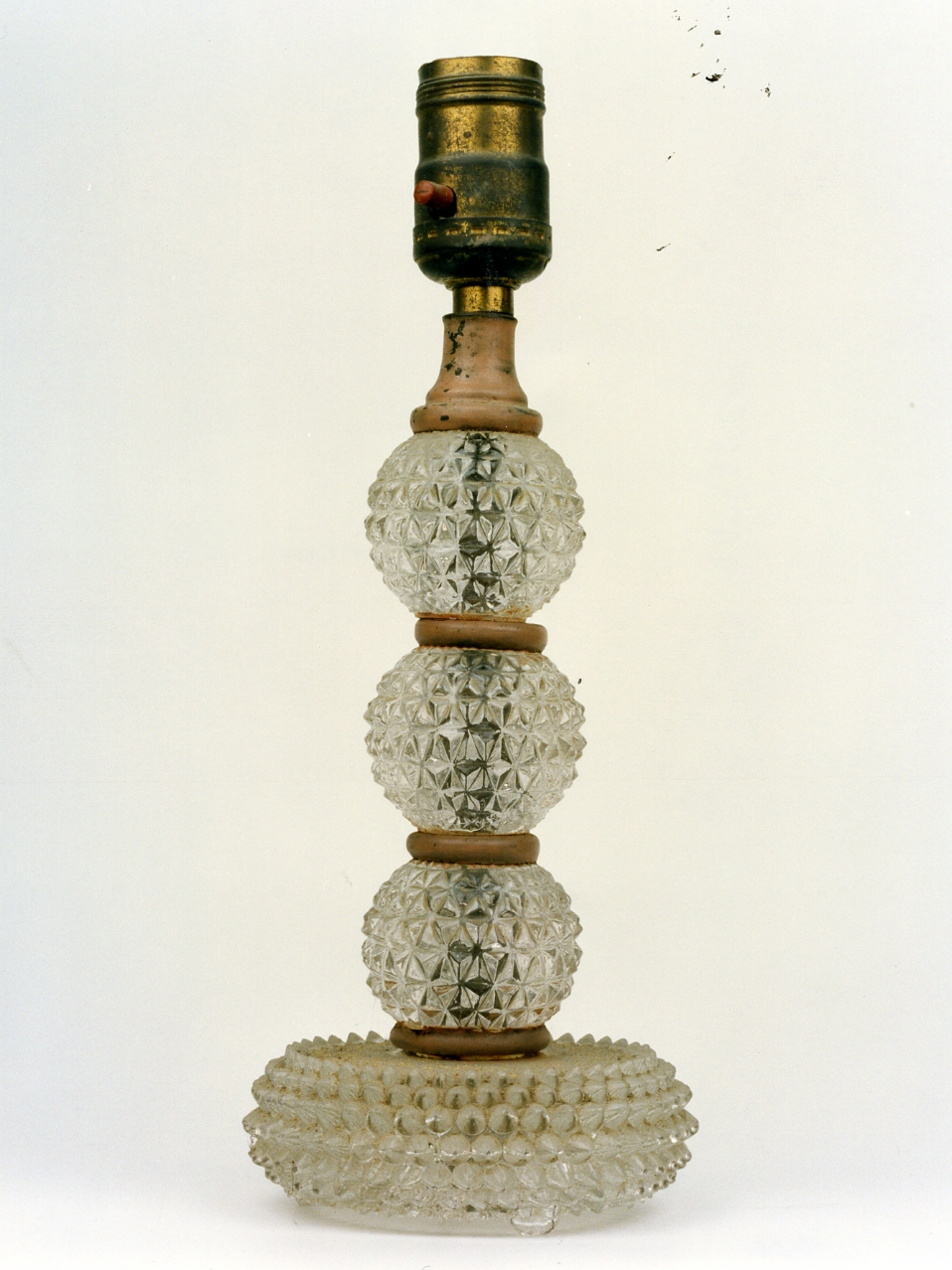 candeliere, frammento - bottega napoletana (fine sec. XIX)