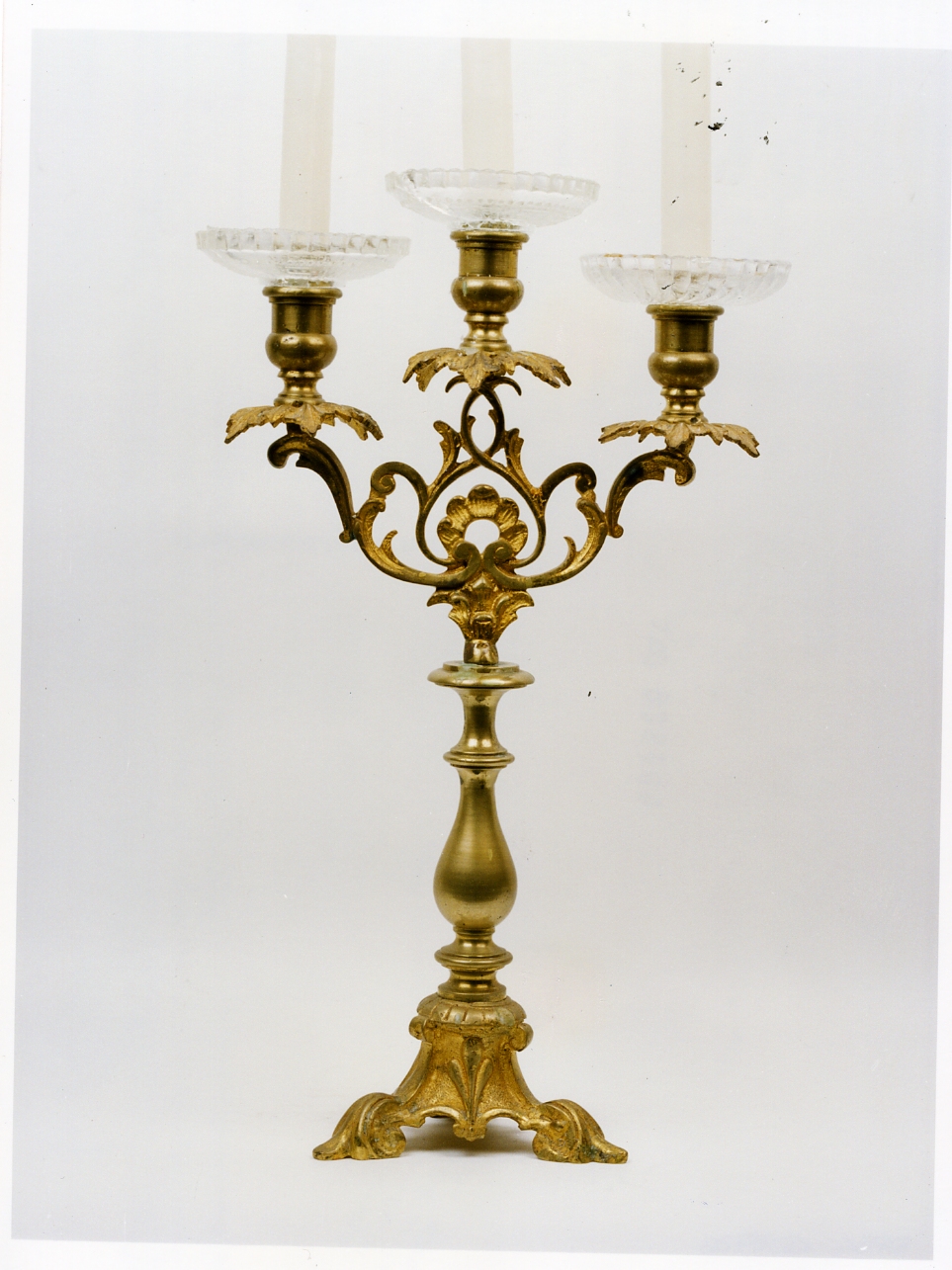 candeliere d'altare, serie - bottega napoletana (prima metà sec. XIX)