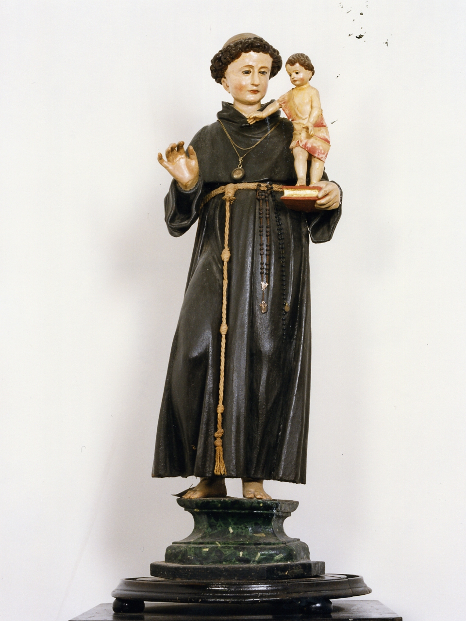 Sant'Antonio da Padova con il bambino (statuetta) - bottega napoletana (prima metà sec. XIX)